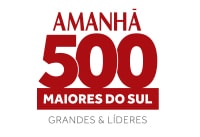Logo do prêmio da Revista Amanhã 500 maiores do sul