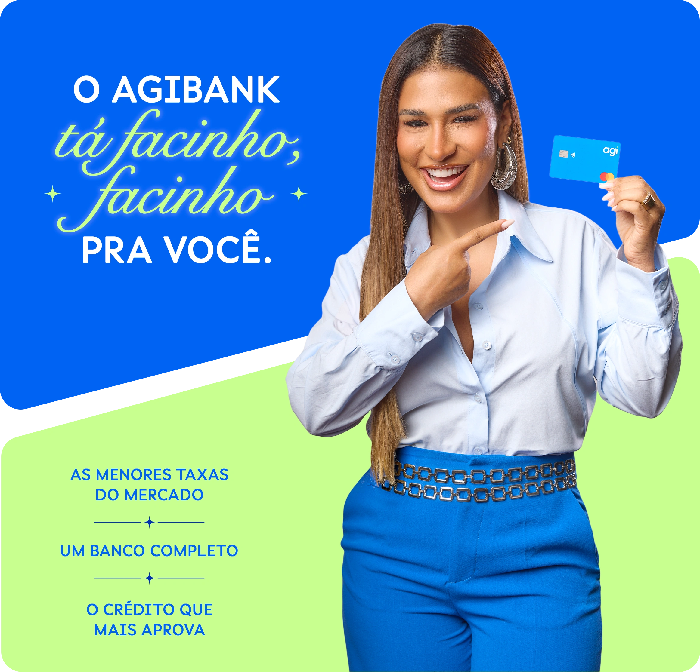 Cantora Simone Mendes com uma camisa azul